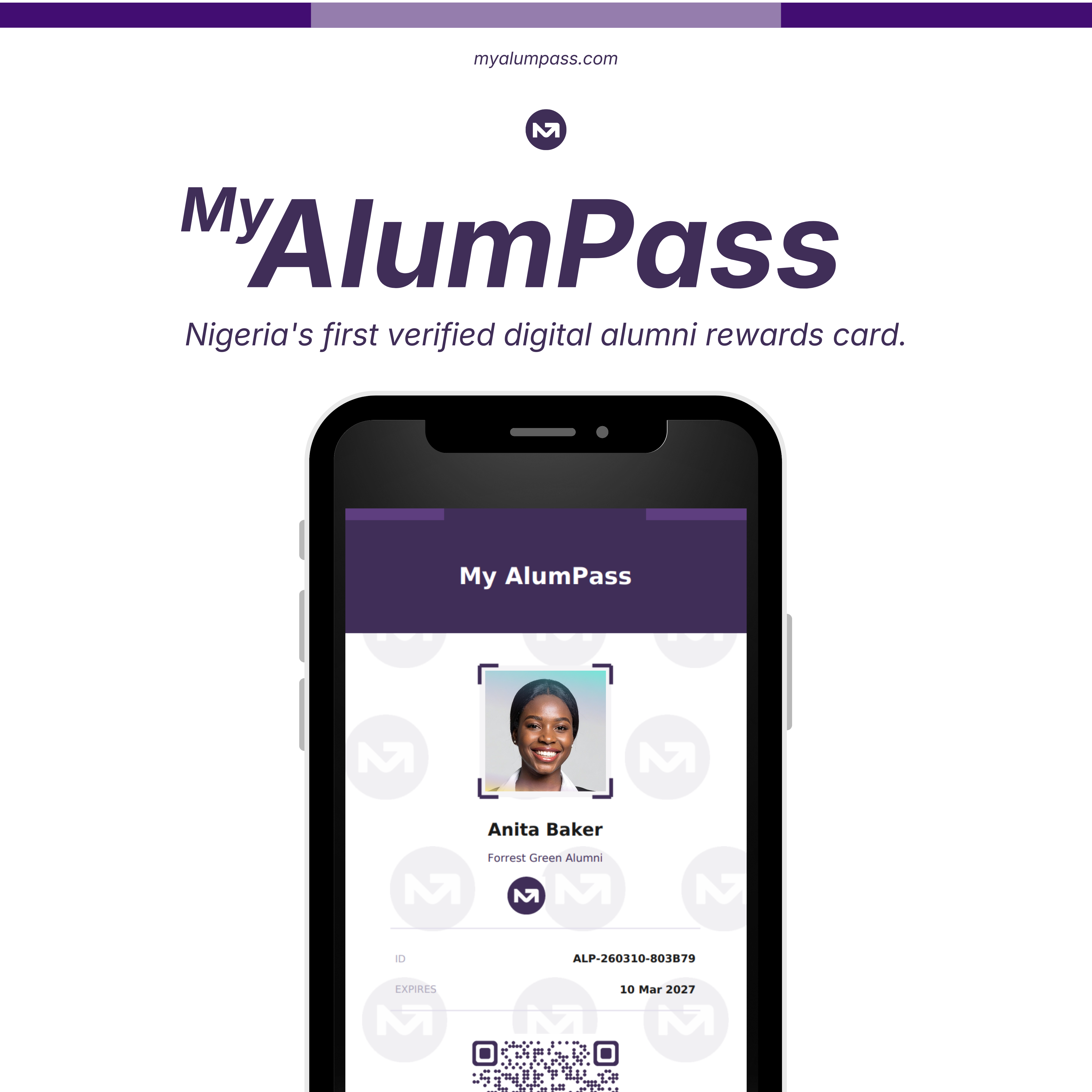 MyAlumPass on a customer's phone