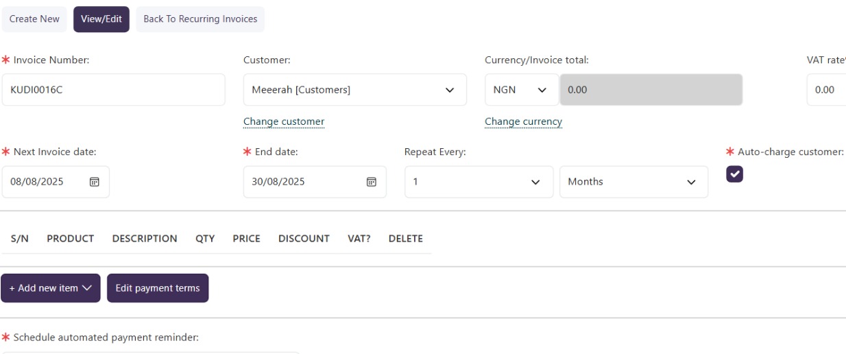 How to Set Up and Manage Recurring Invoices | MyCo Help Center