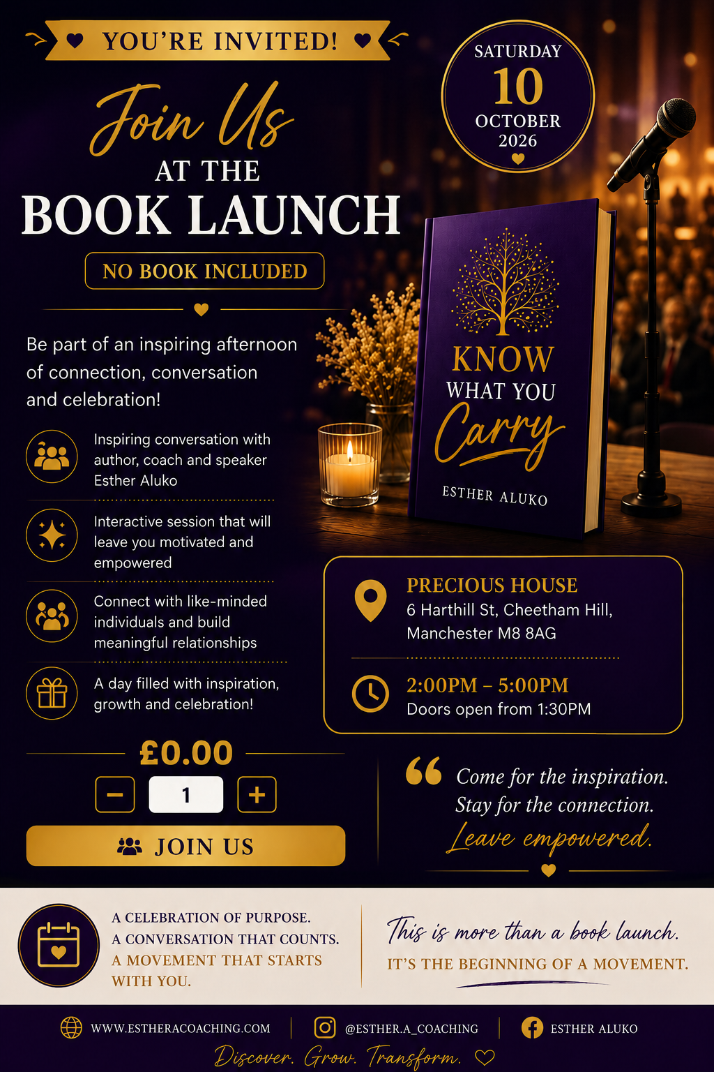 Attend Know what you carry book Launch (No Book Included)